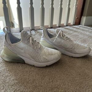 All White Nike Air Max 270s
